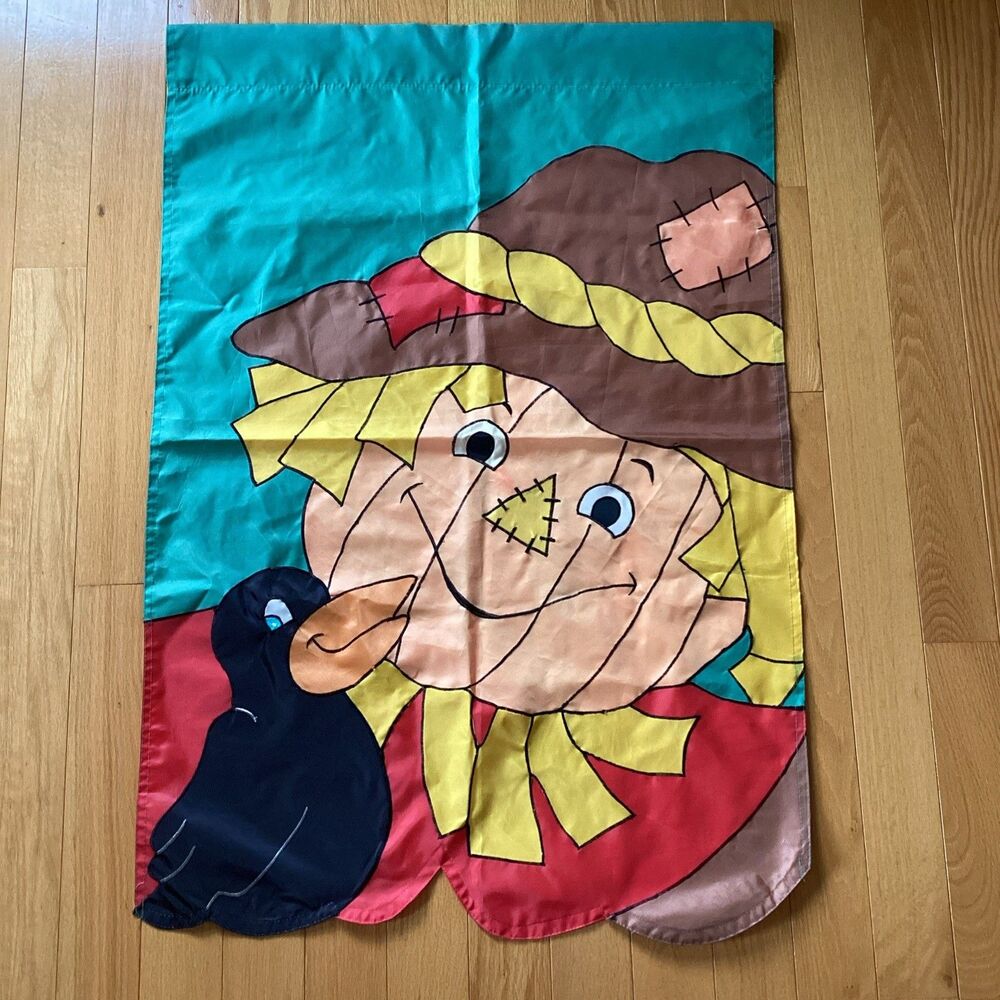 Scarecrow Crow House Flag Fall Autumn Nylon